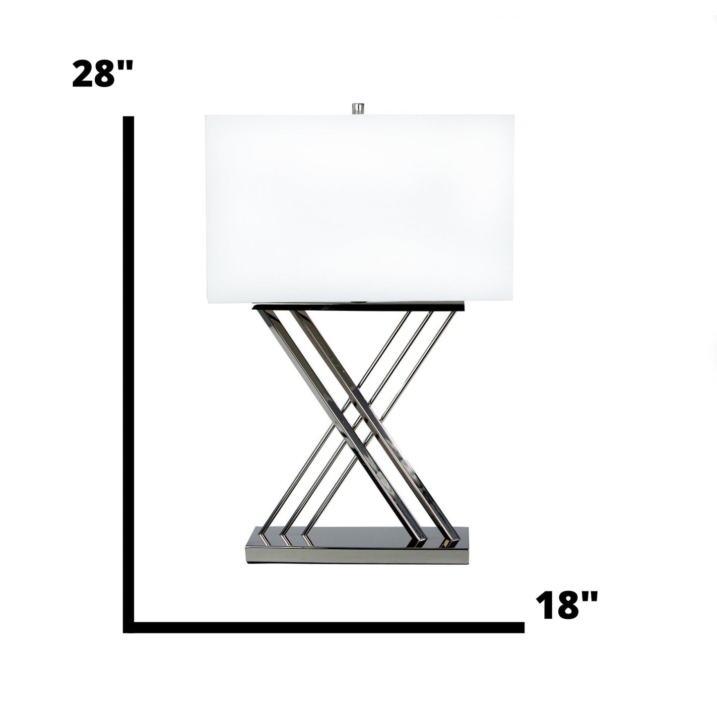 NYLARA Chrome X Table Lamp