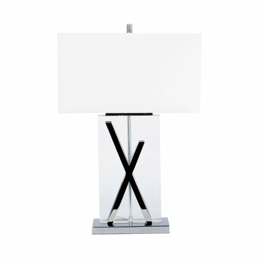 NYLARA Chrome and Crystal X Table Lamp