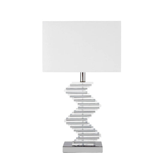 AURIEL Crystal Two Tone Paved Table Lamp