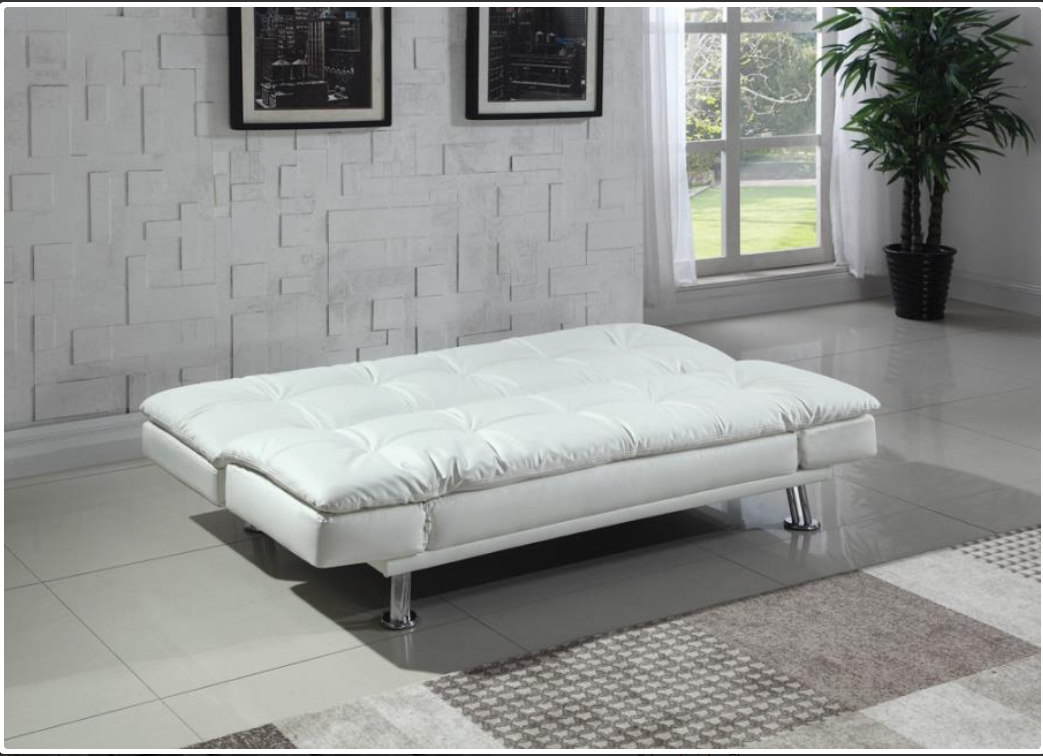 DILLY Off White Futon Sofa Bed