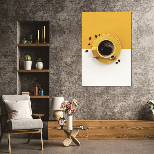 Yellow Theme Coffee Acrylic Picture