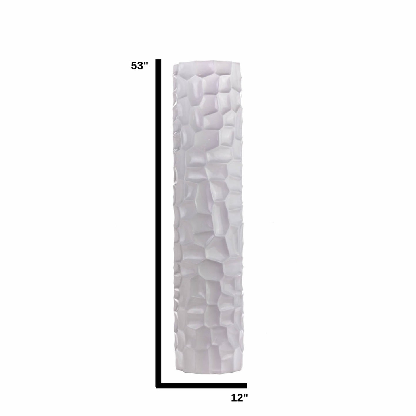 MYSTARA 52" Textured Honeycomb Vase White