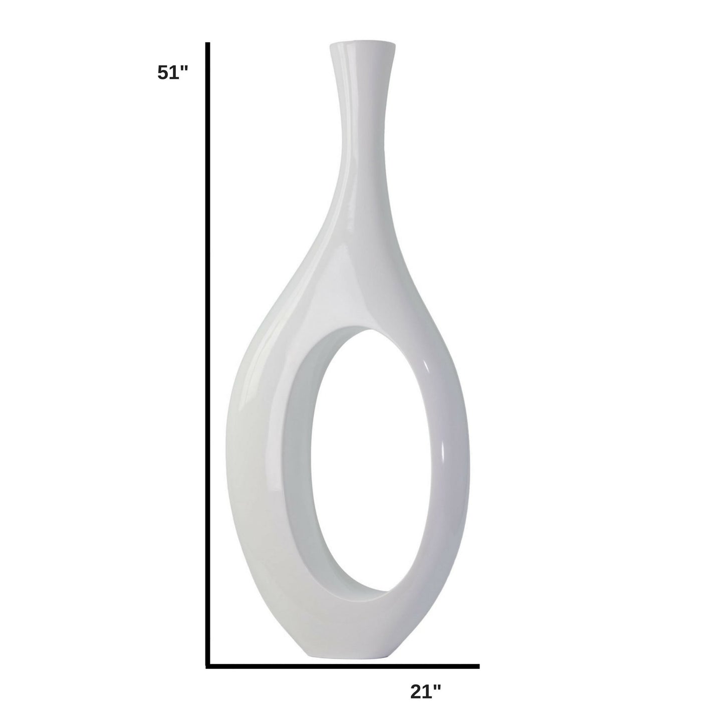 SOLANIS Trombone Vase Large White