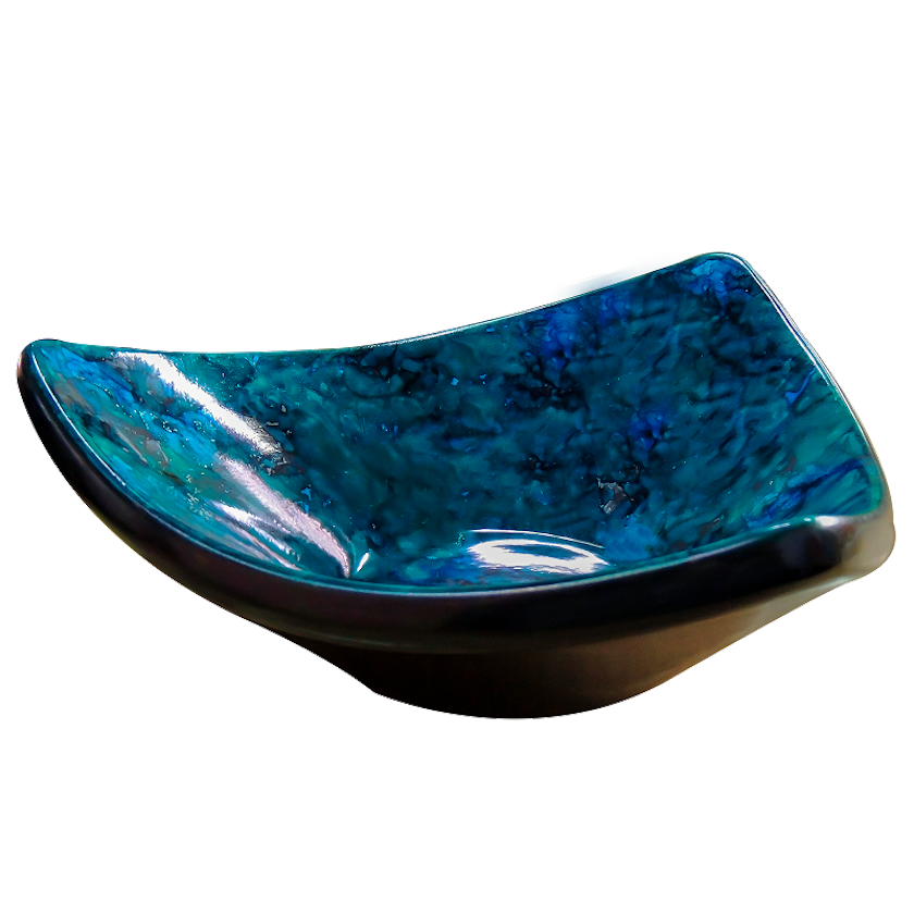 DAXTON Plate Blue Mixed Home Decor