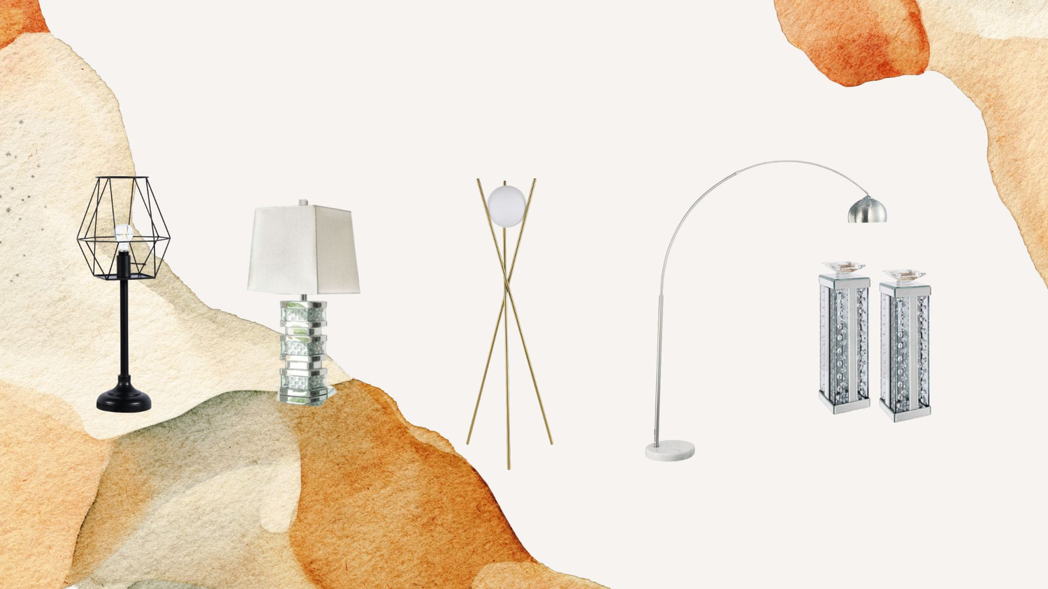 Lamps and candle holders collection kira living furniture store