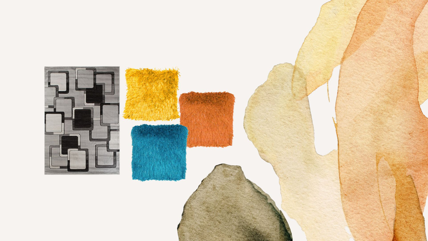 Kira Living furniture store rug and pillows collection