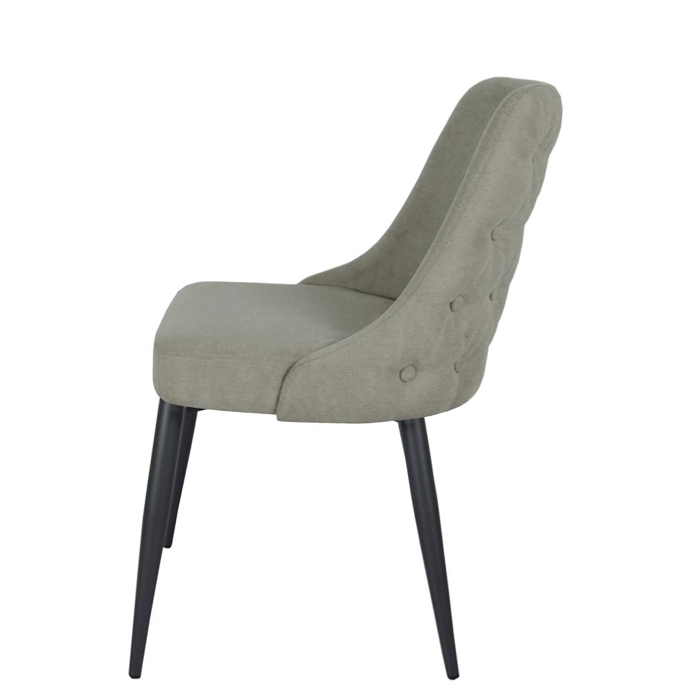 COSMO Upholstered Dining Side Chair Light Grey (Set of 2)