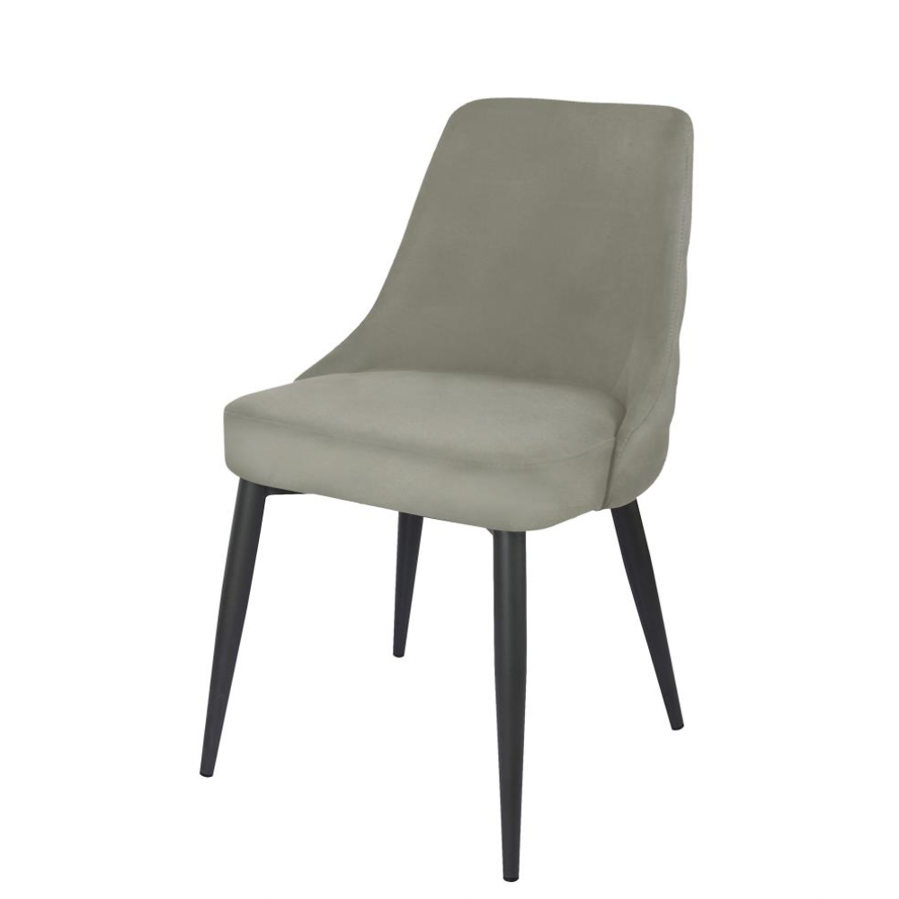 COSMO Upholstered Dining Side Chair Light Grey (Set of 2)