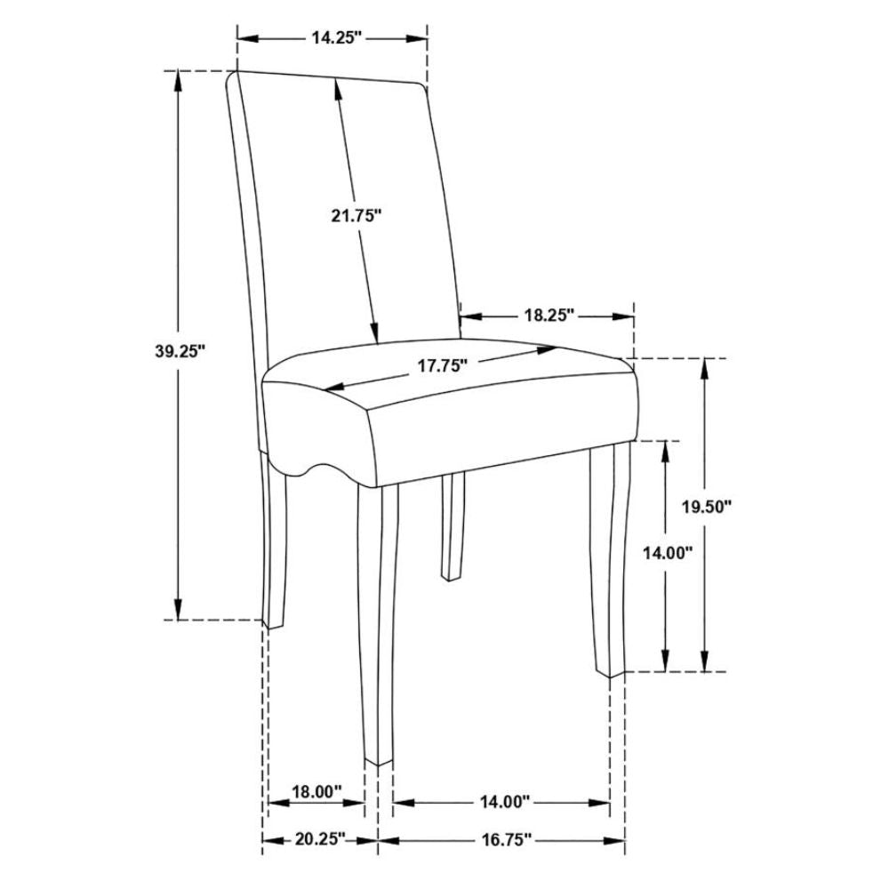 STANTON Velvet Upholstered Dining Side Chair Grey (Set of 2)