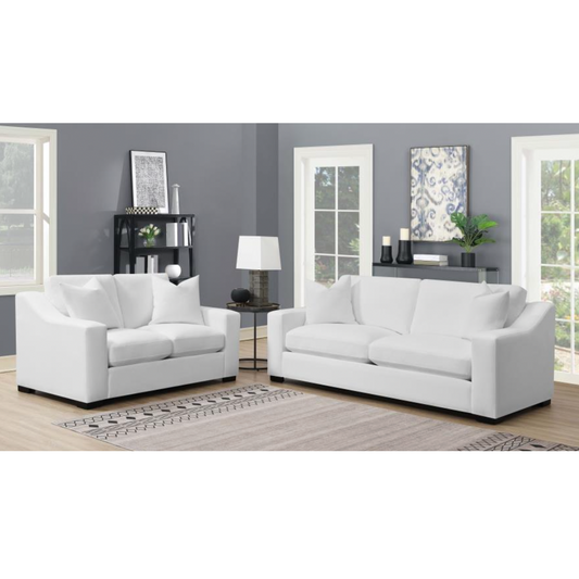 ASHLYN 2-piece Upholstered Sloped Arm Sofa Set