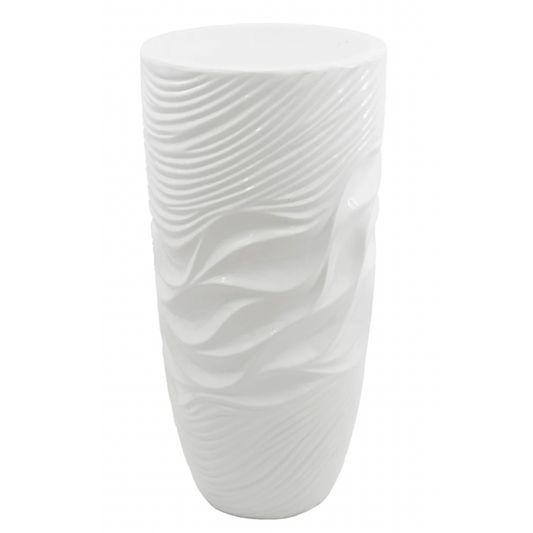 MABEL 28" White Floor Vase Planter