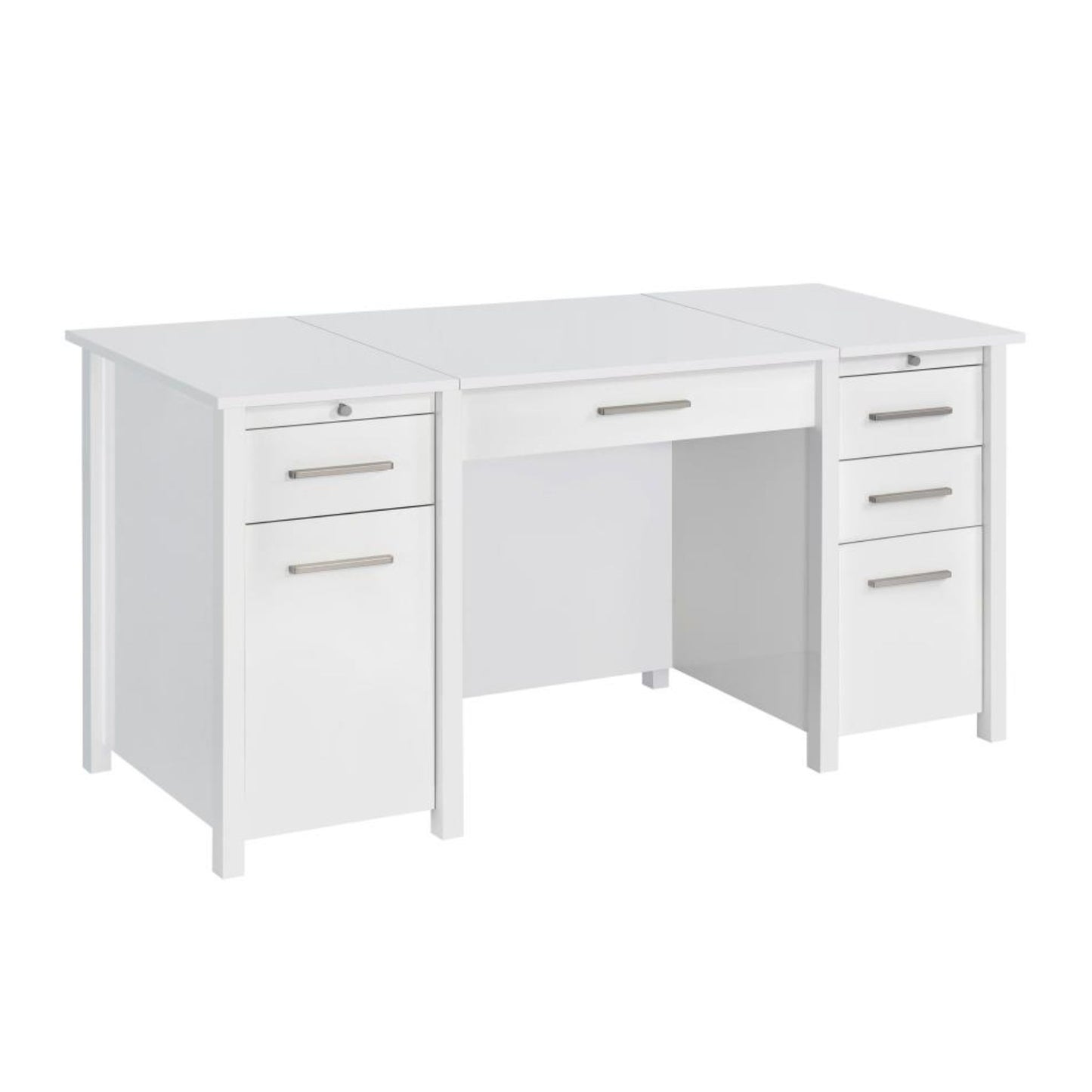 DYLAN 4-drawer Lift Top Office Desk White