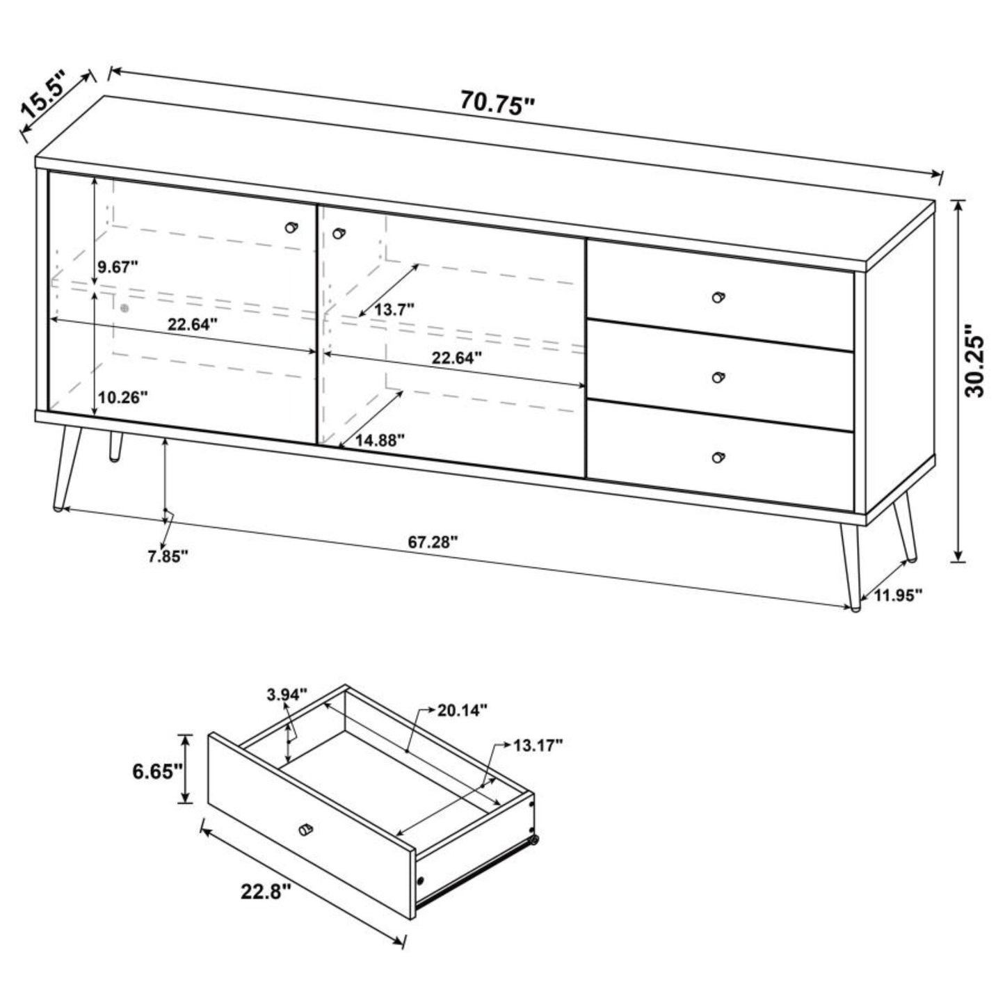 MAEVE 2-door Engineered Wood Accent Cabinet