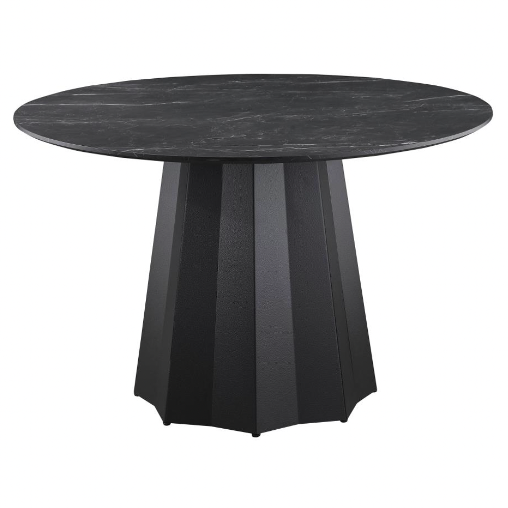 CAMDEN Round 48-inch Faux Marble Top Dining Table