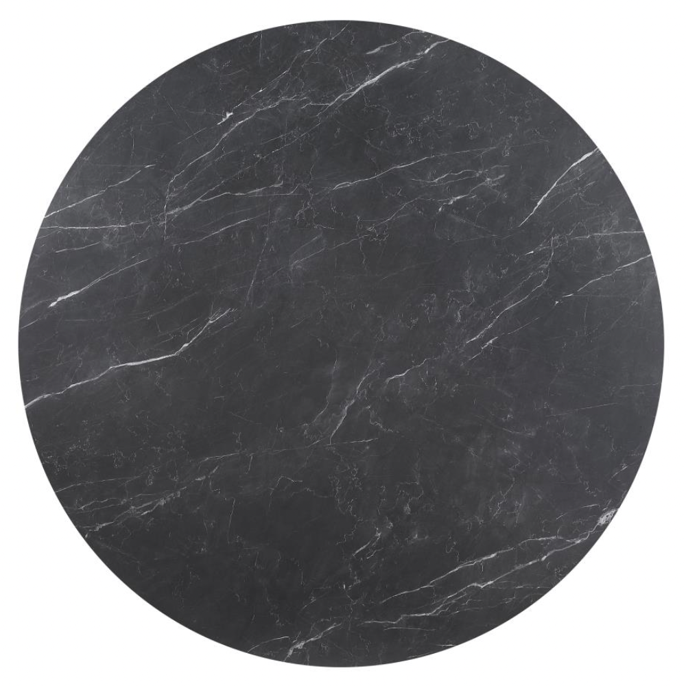 CAMDEN Round 48-inch Faux Marble Top Dining Table