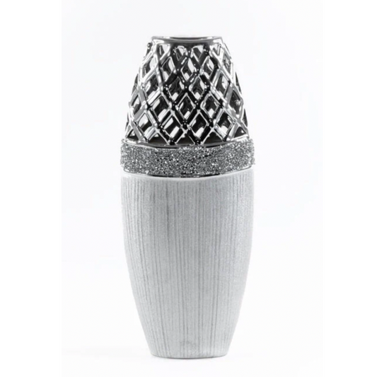 TRUDY Diamond Glam Vase Silver