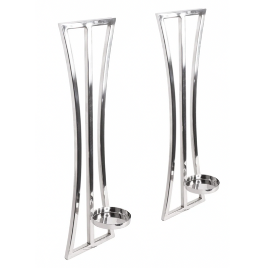 TANNER 2pc Stainless Steel Wall Candle Holders Sconce Set