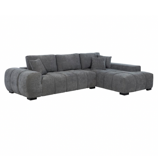 OCTAVIA Upholstered Sectional Chaise Sofa Grey