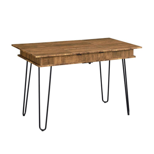 SHEERAN Writing Desk with 4 Hidden Storages Rustic Amber