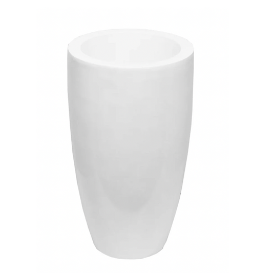 BISON 25" White Round Bottom Floor Vase Planters