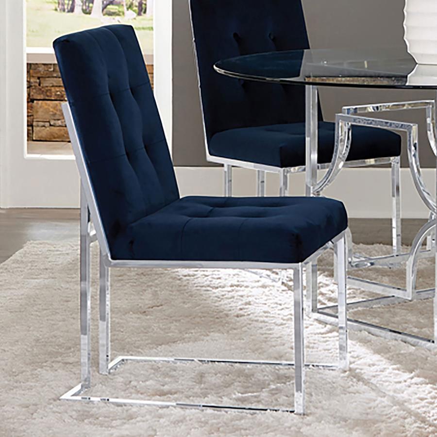 STARLA Blue Upholstered Chair 2 Pcs