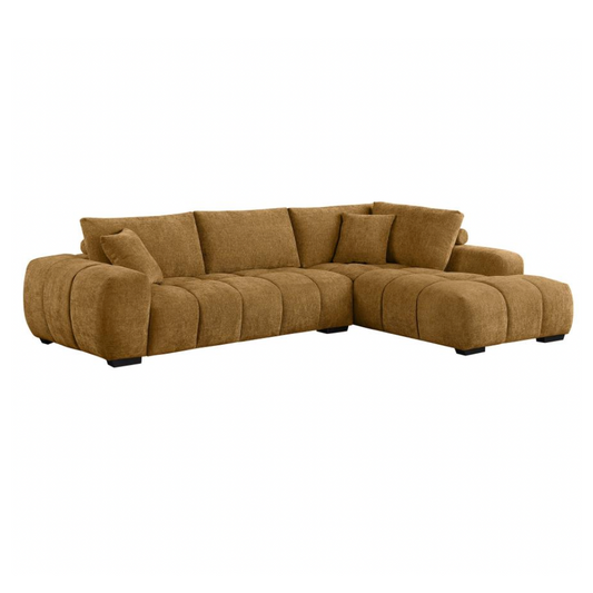 CAMACHO Upholstered Chaise Sectional Sofa Amber