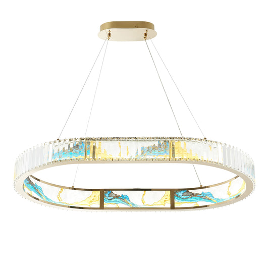 BOESEMAN Colorful Chandelier 1 Tier Squoval