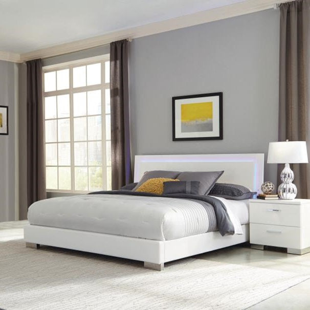 FELICITY Glossy White Beds