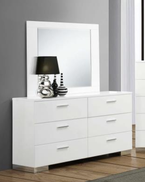 FELICITY Glossy White Dresser
