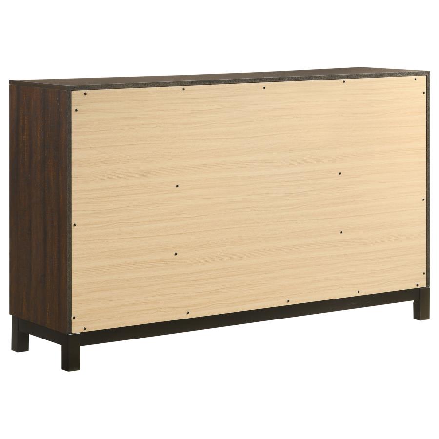 EDMONTON 6-drawer Dresser Brown