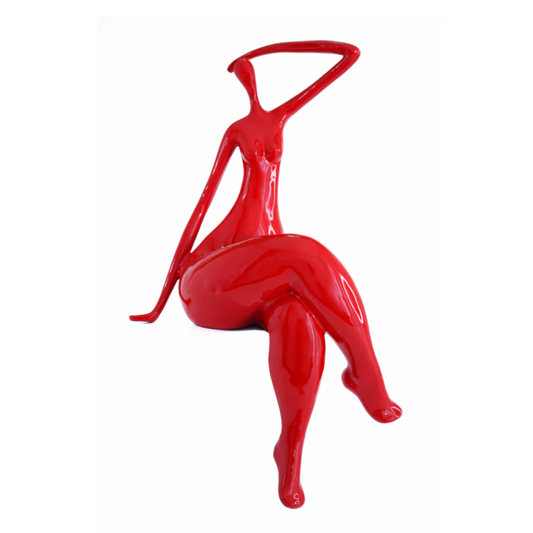 WADE On Edge Woman Sculpture Red