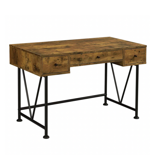 ANALIESE 47-inch 3-drawer Writing Desk Rustic