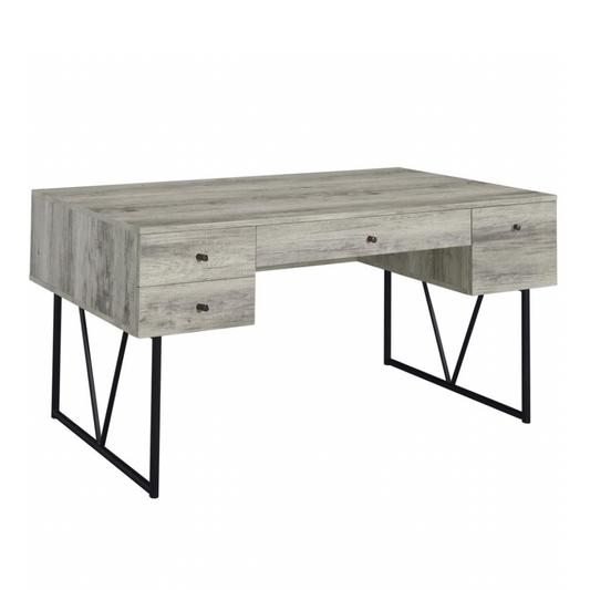 ANALIESE 63-inch 4-drawer Writing Desk Grey
