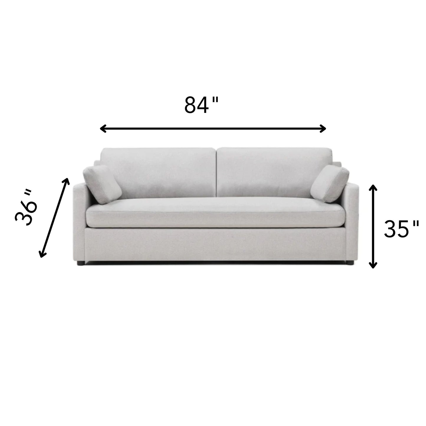 LUXE Upholstered Sofa Light Grey