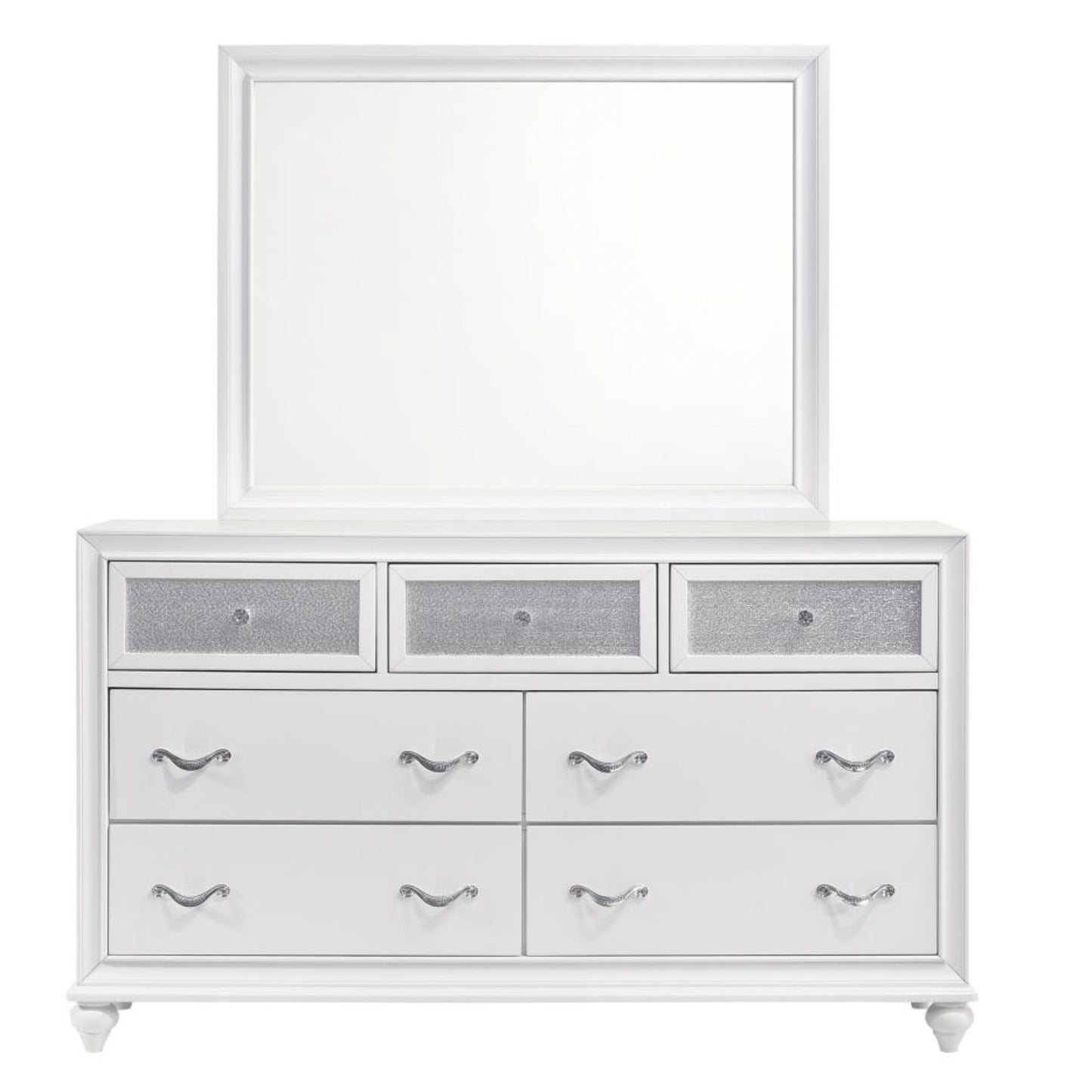 BARZINI 7-drawer Dresser with Mirror White