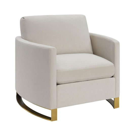 CORLISS Upholstered Arched Arm Accent Chair Beige