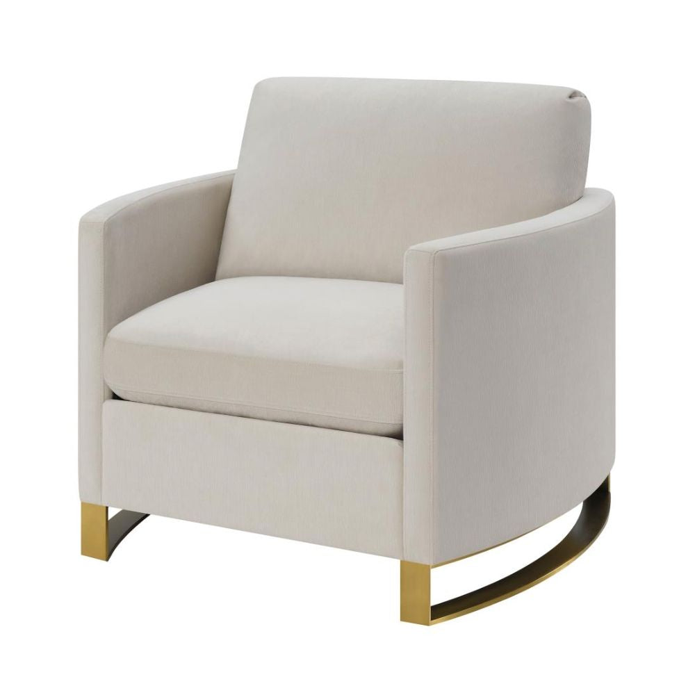 CORLISS Upholstered Arched Arm Accent Chair Beige