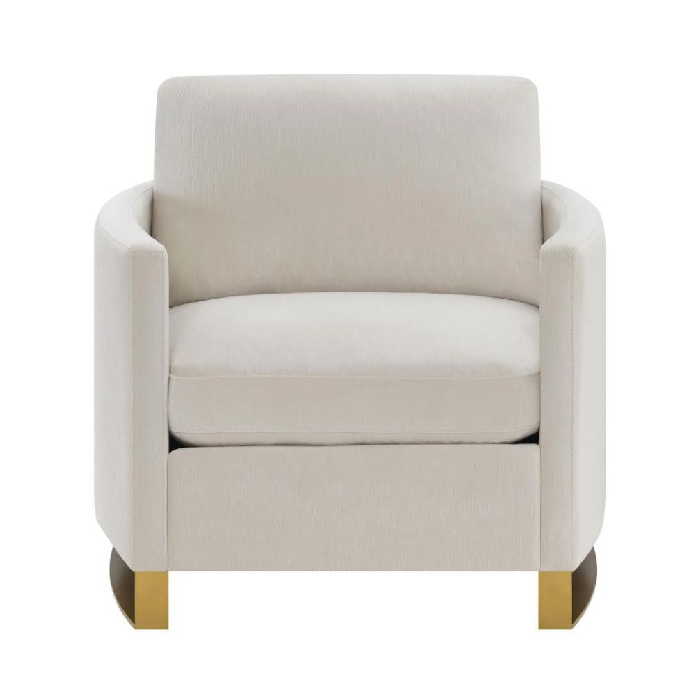 CORLISS Upholstered Arched Arm Accent Chair Beige