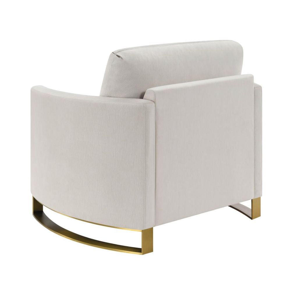 CORLISS Upholstered Arched Arm Accent Chair Beige