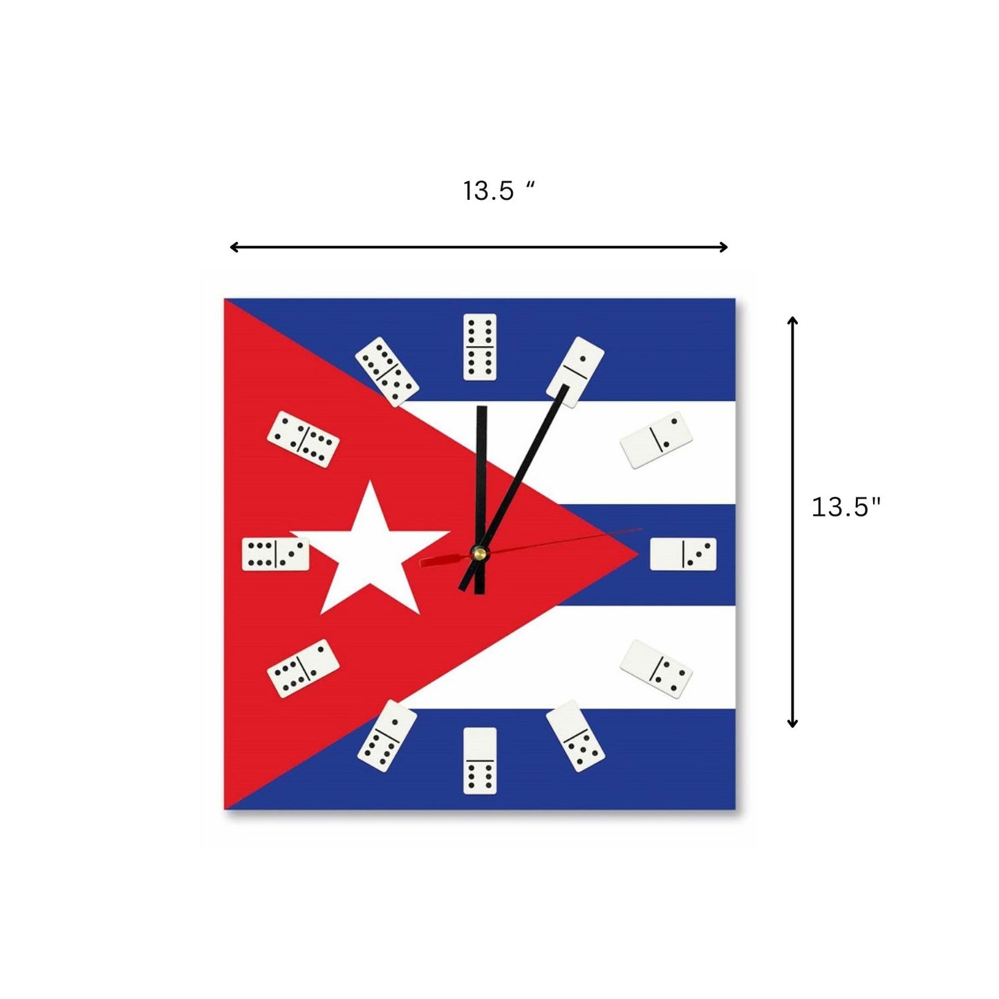Cuban Flag Square Wall Clock