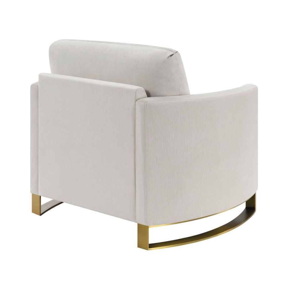 CORLISS Upholstered Arched Arm Accent Chair Beige