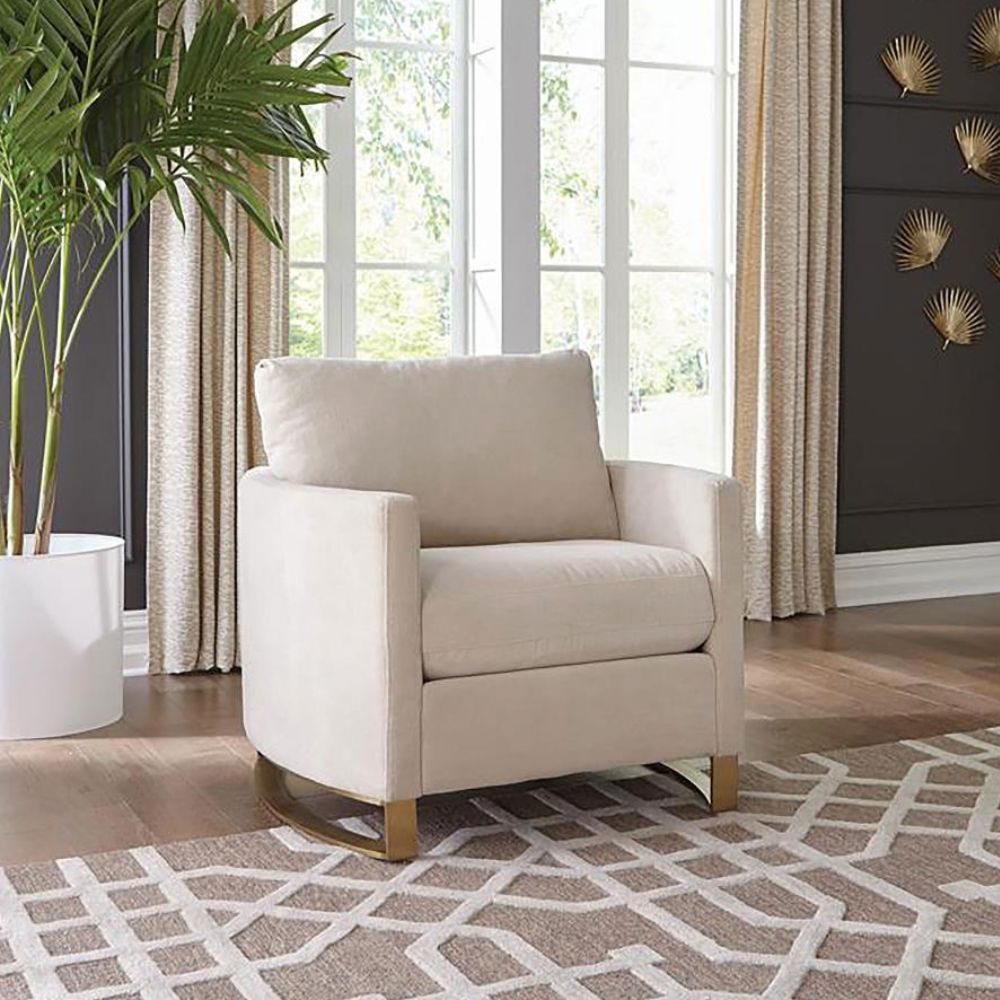 CORLISS Upholstered Arched Arm Accent Chair Beige