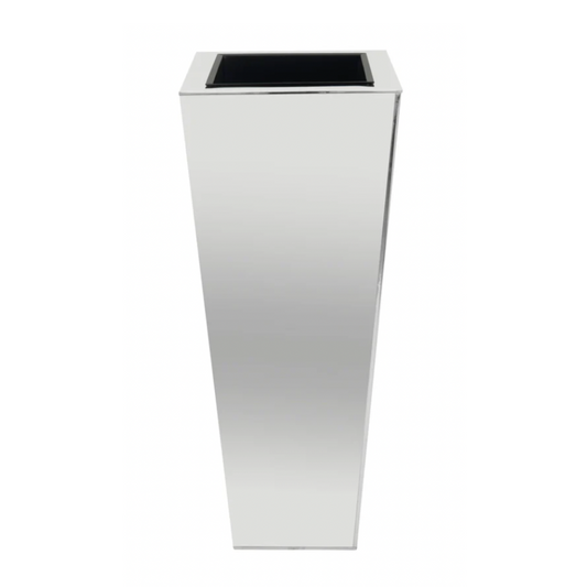 LAUREL 36" Square Stainless Steel Floor Vase Planter