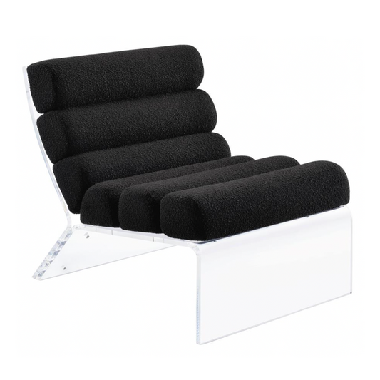 SERRETA Boucle Armless Acrylic Chair Black