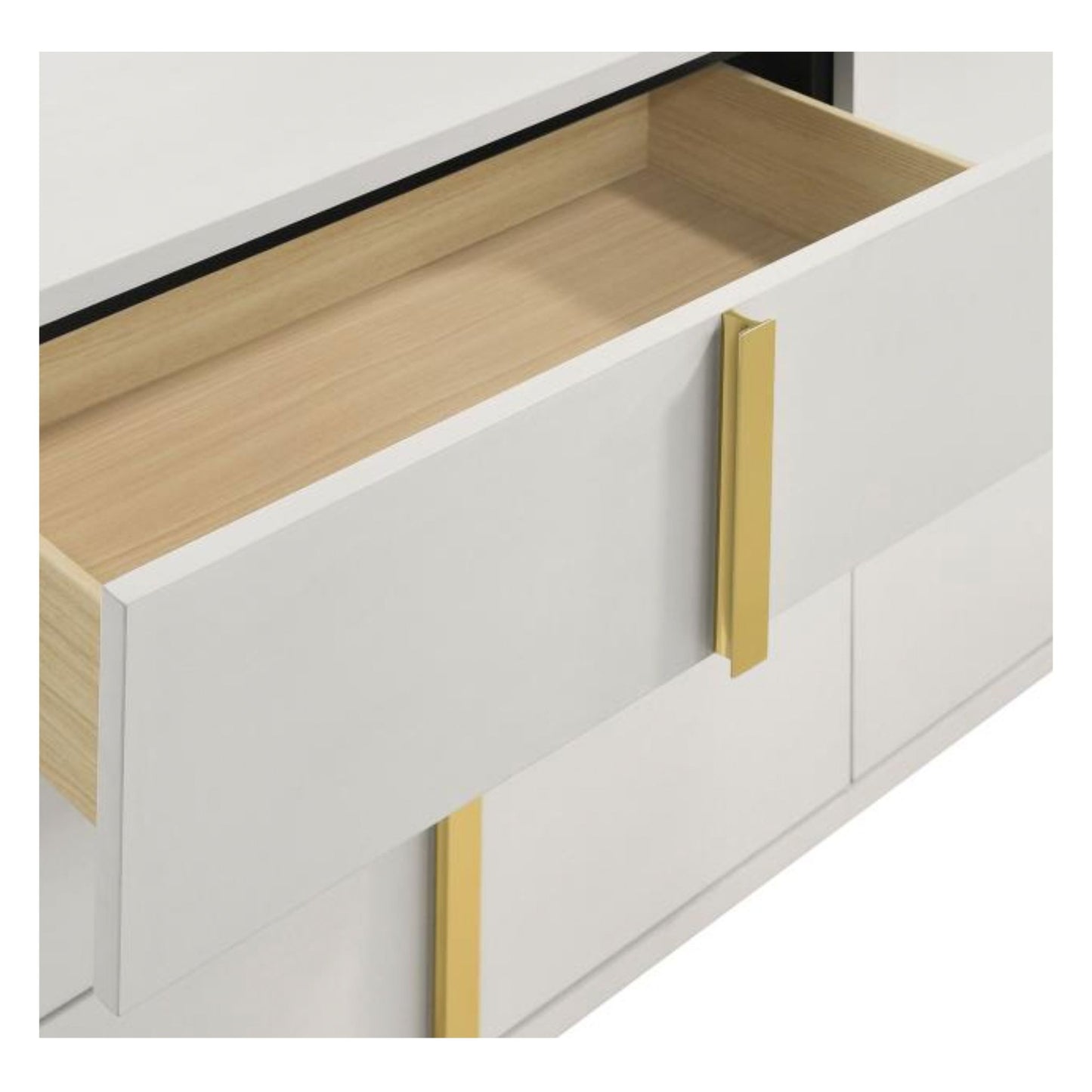 MARCELINE 6-drawer Dresser with Mirror White