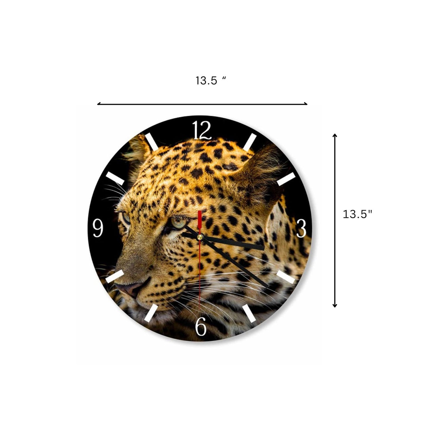 Leopard Round  Wall Clock