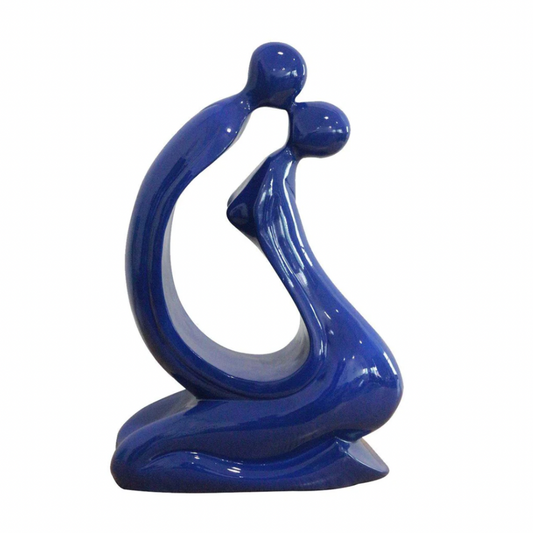MARIE Kissing Couple Sculpture Blue
