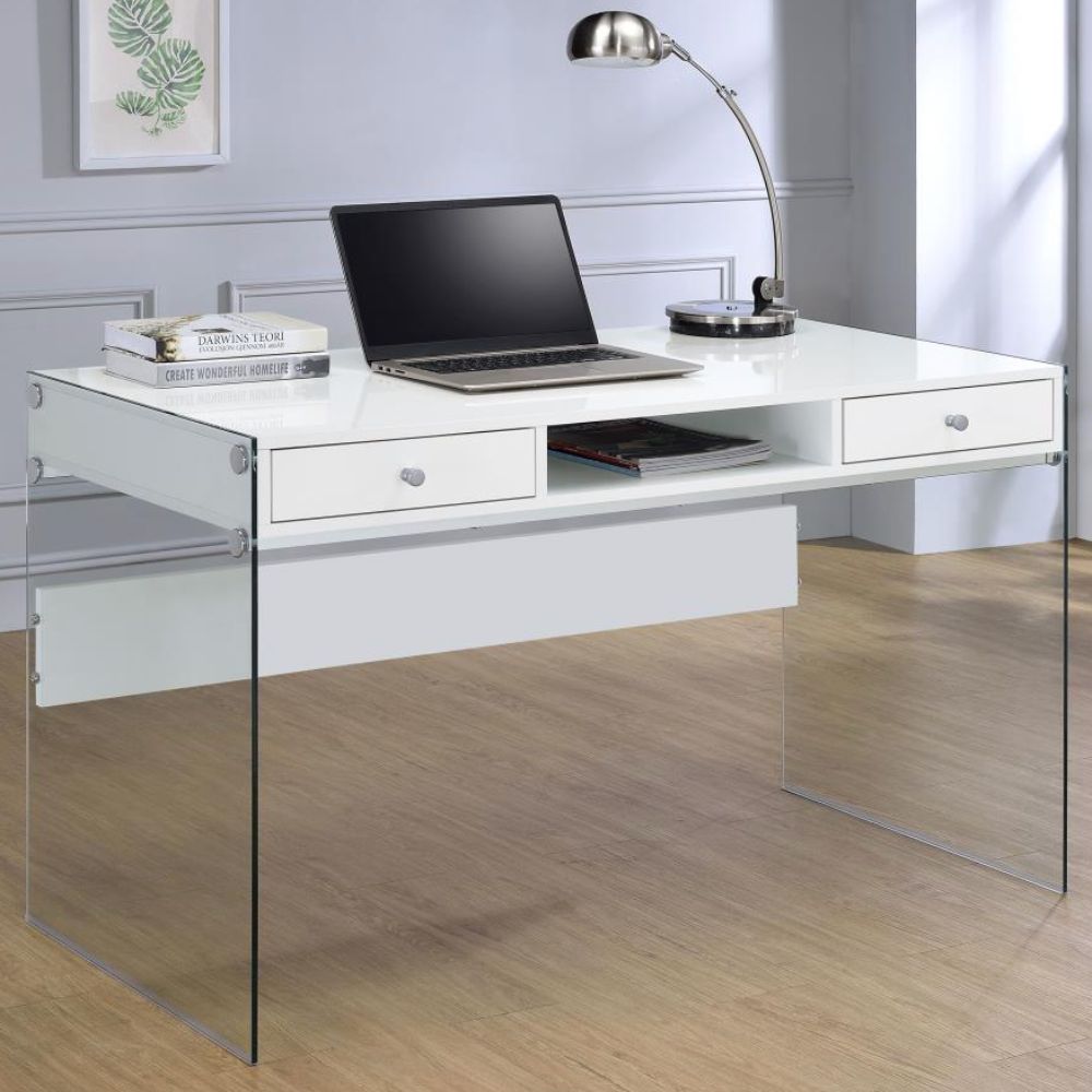 DOBREV 2-drawer Writing Desk White