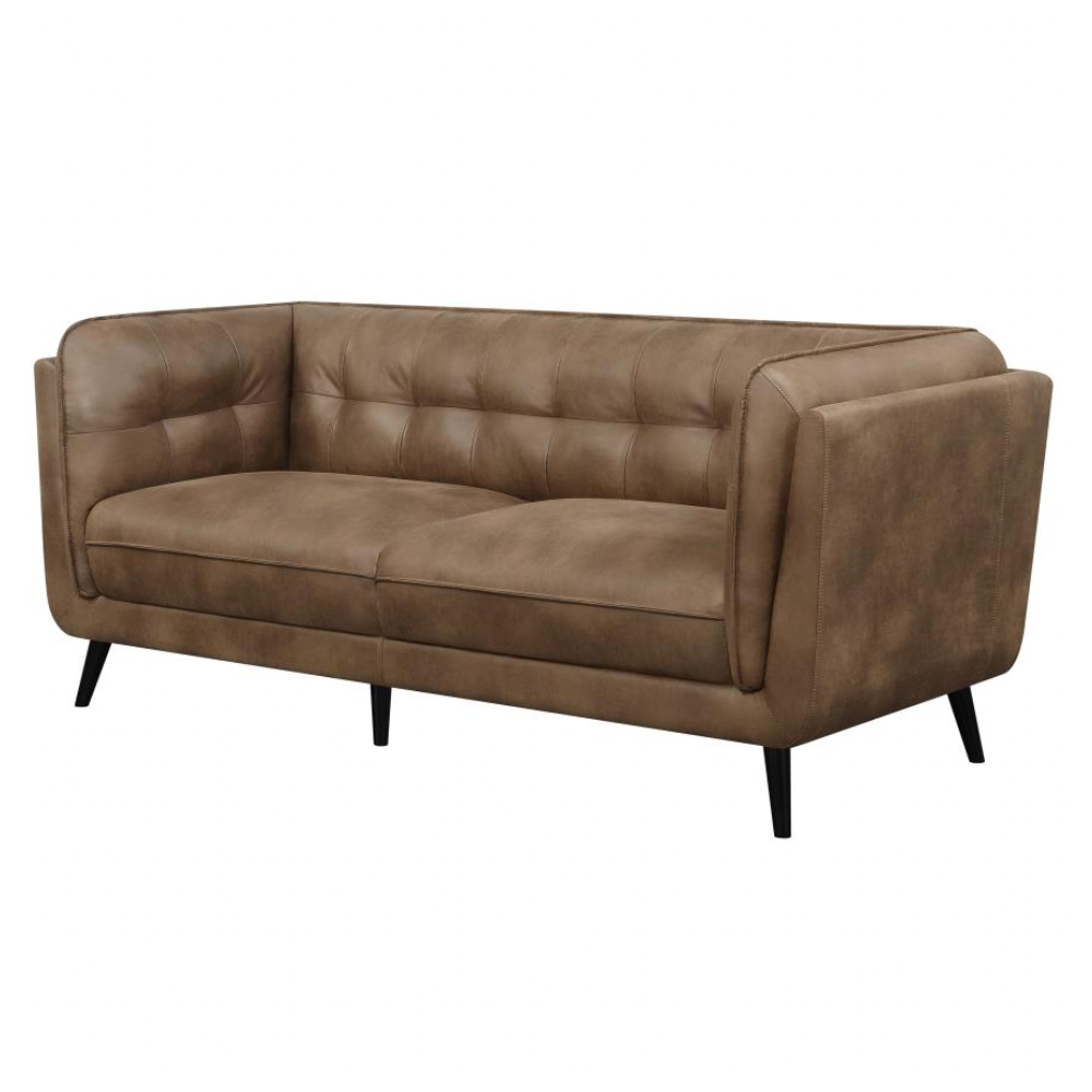 THATCHER Upholstered Tuxedo Arm Tufted Sofa