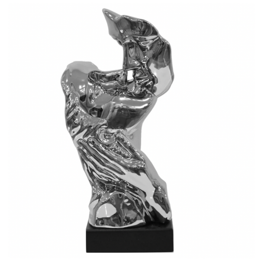 TYLA Kissing Faces Sculpture Silver